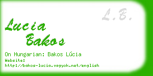 lucia bakos business card