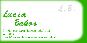 lucia bakos business card